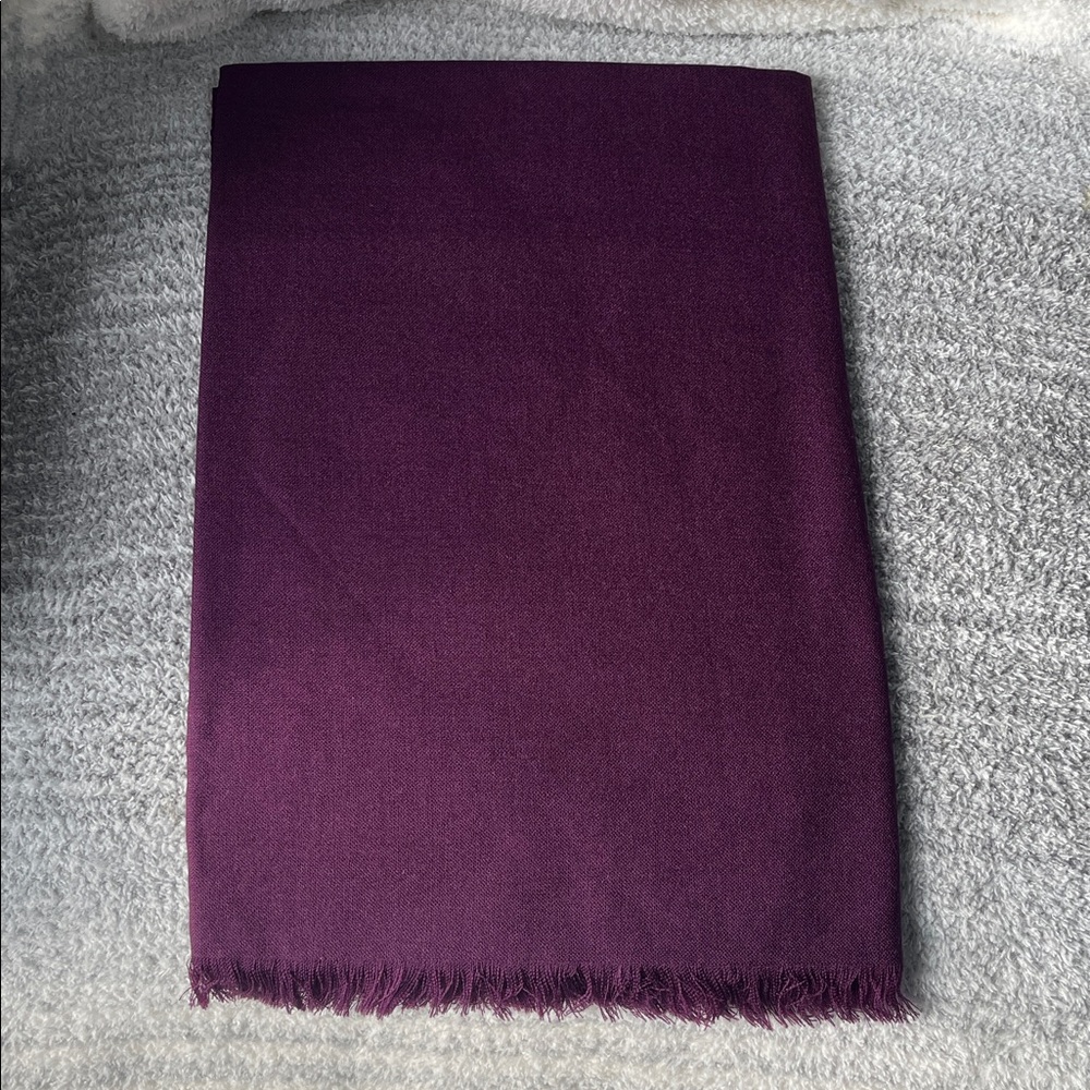New - Aubergine / Purple - Merino Wool - Pashmina Scarf - Picture 3 of 13